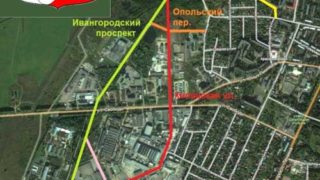 Схема Ивангородского проспекта