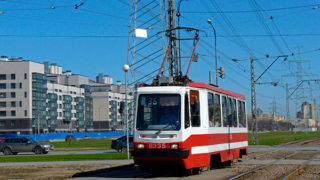 Остановка трамвая № 36 Петергофское шоссе